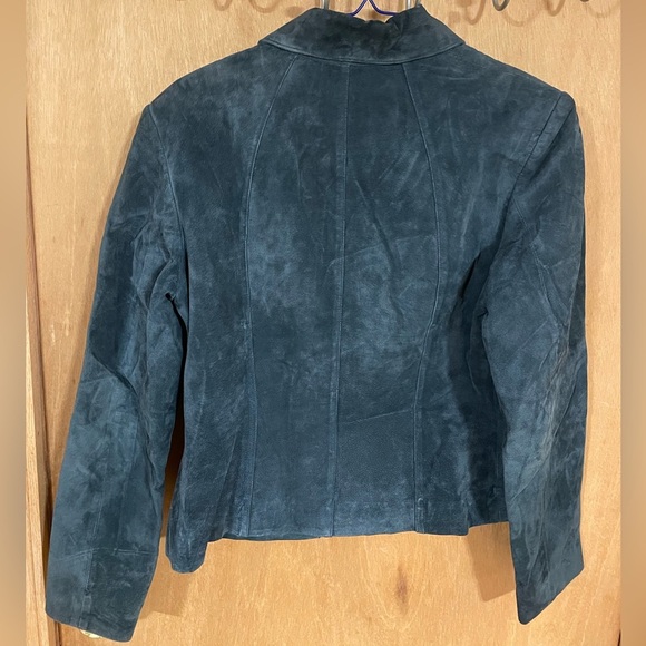 IDEOLOGY- teal color 100% suede jacket - Picture 2 of 3